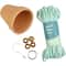 Pepperell Designer Mint Macramé Plant Hanger Kit
